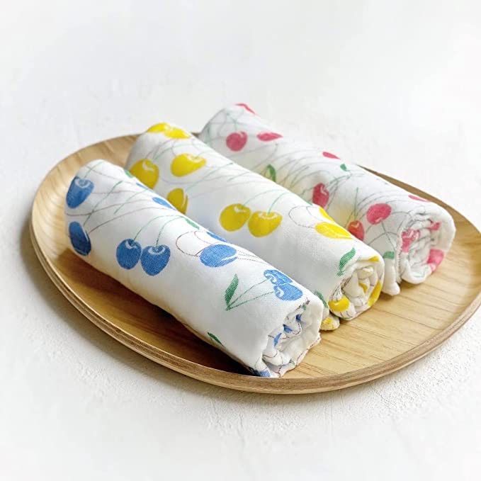 Shirayuki Japanese Fine Mesh Kitchen Cloth - Blue, Melody of Cherry