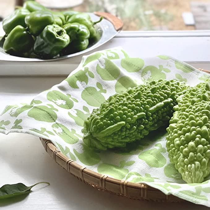Shirayuki Japanese Fine Mesh Kitchen Cloth - Green, Snow White