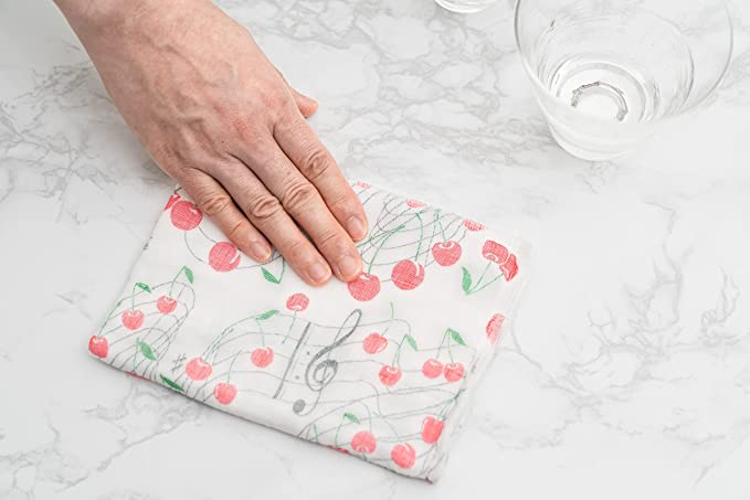 Shirayuki Japanese Fine Mesh Kitchen Cloth - Red, Melody of Cherry